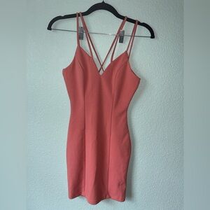 Muted Coral Bodycon Dress